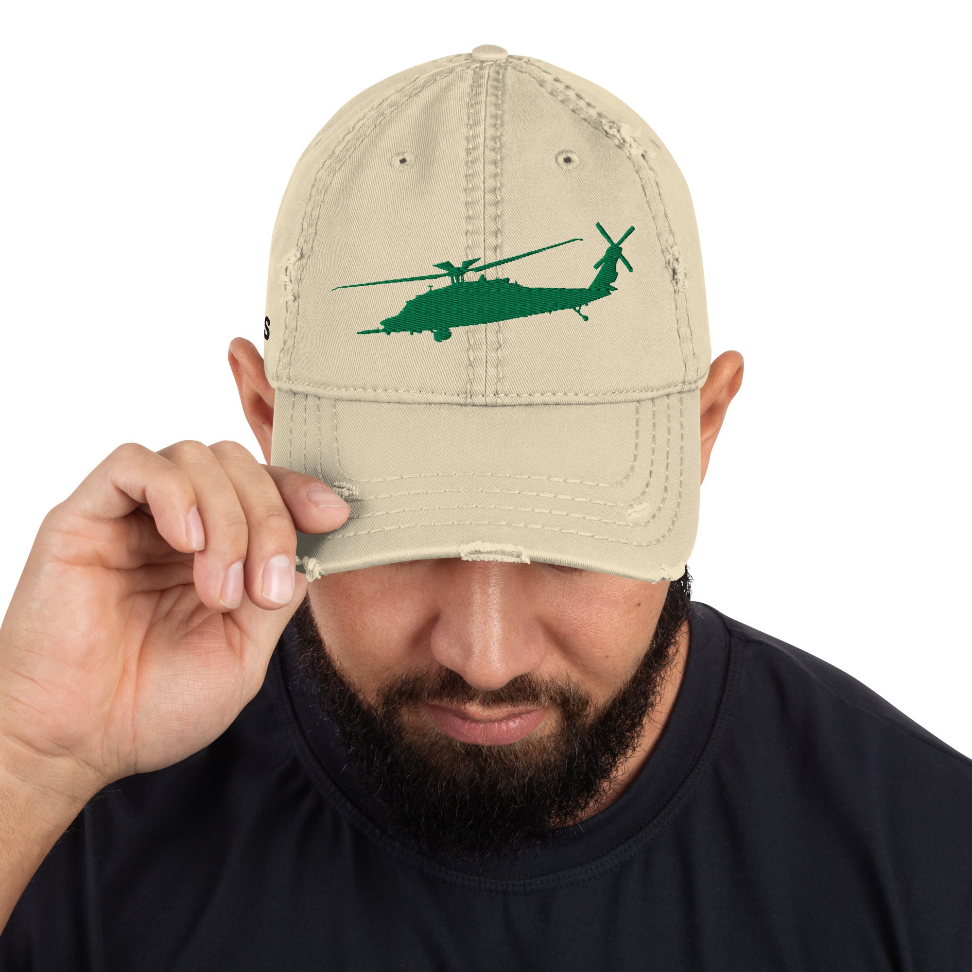 MH-60 GREEN Black Hawk Helicopter Distressed Hat CUSTOM 101 RQS GREEN ...