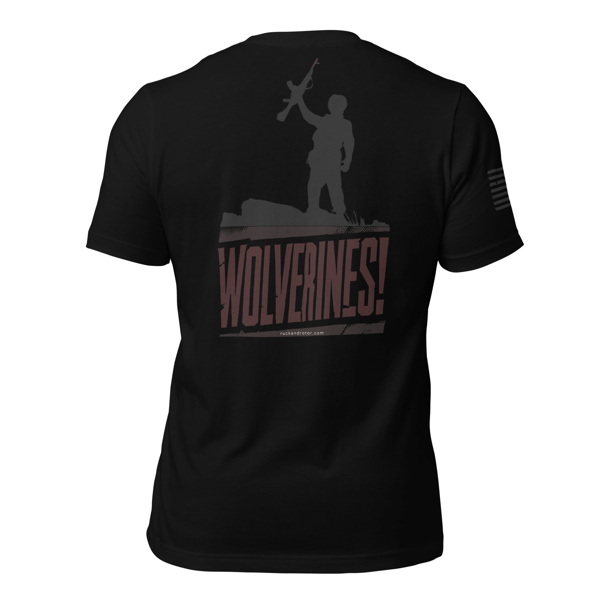 Wolverines-Distressed USA Flag-Bella Canvas 3001-Unisex t-shirt