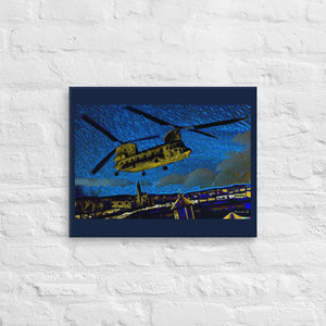 "Chinook in the Night Glow" on Canvas in the style of Van Gogh by Ruck & Rotor