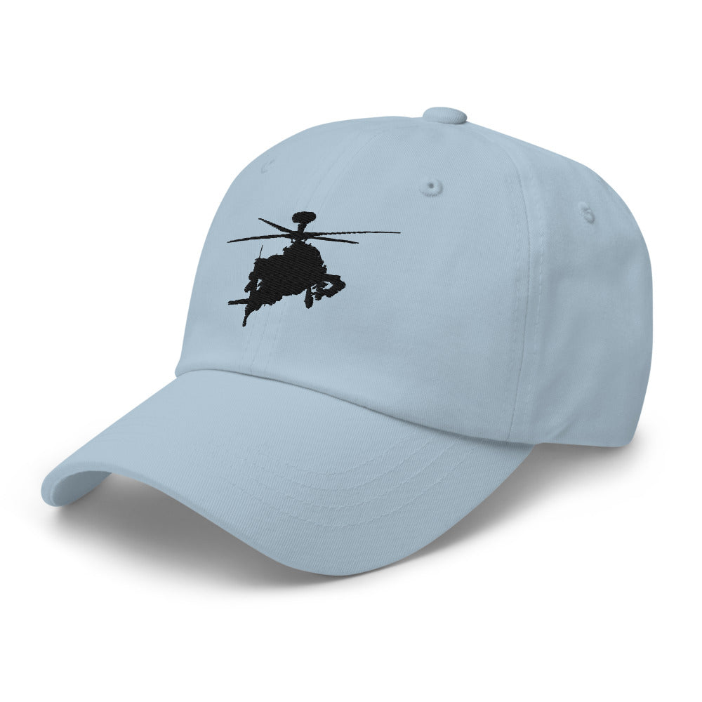 AH-64 Apache Embroidered Black Helicopter Yupoong Hat by Ruck & Rotor