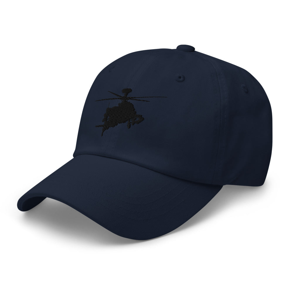 AH-64 Apache Embroidered Black Helicopter Yupoong Hat by Ruck & Rotor