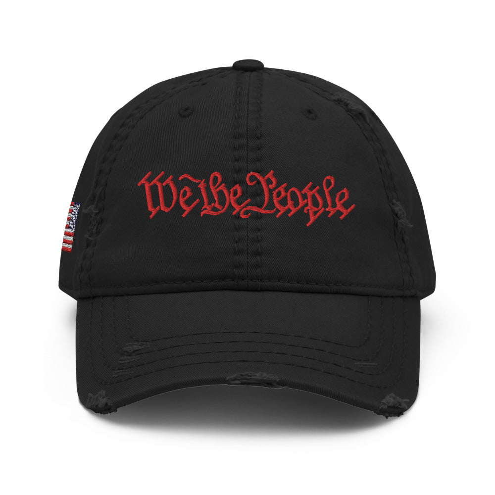 We the People Embroidered Distressed Dad Hat by Ruck & Rotor