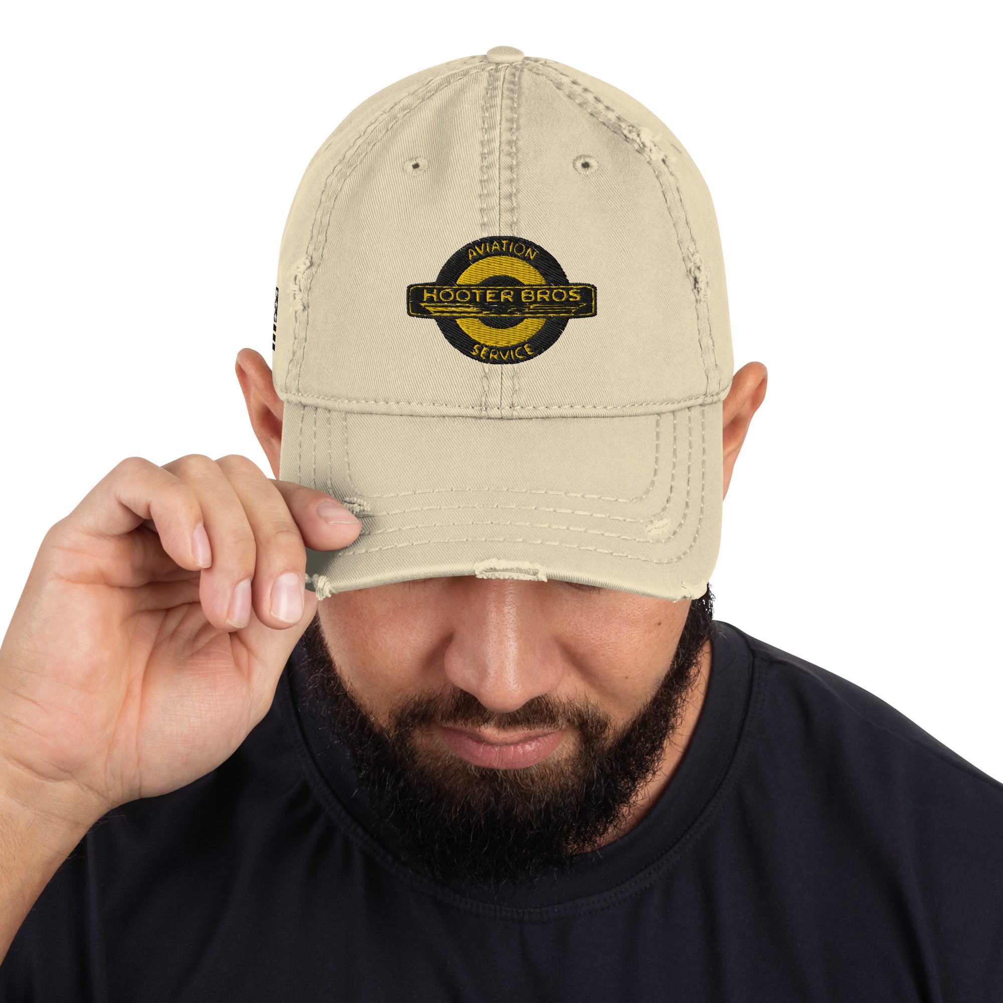 Hooter Bros Aviation Service Embroidered Distressed Dad Hat by Ruck & Rotor