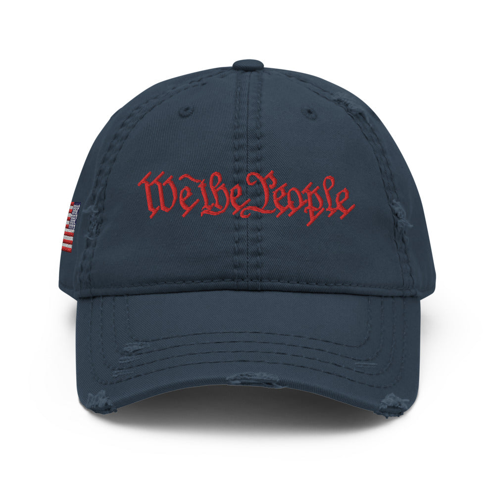 We the People Embroidered Distressed Dad Hat by Ruck & Rotor