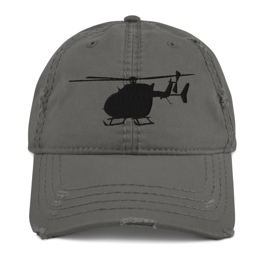 UH-72 Lakota Embroidered Helicopter, Distressed Hat Tan, Gray or Blue by Ruck & Rotor