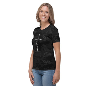 "Lord Jesus" Women's camo T-shirt by Ruck & Rotor