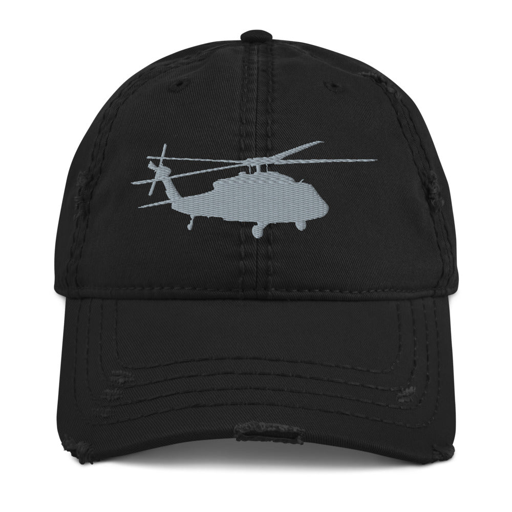 UH-60 Black Hawk Helicopter Distressed Hat Black or Blue by Ruck & Rotor