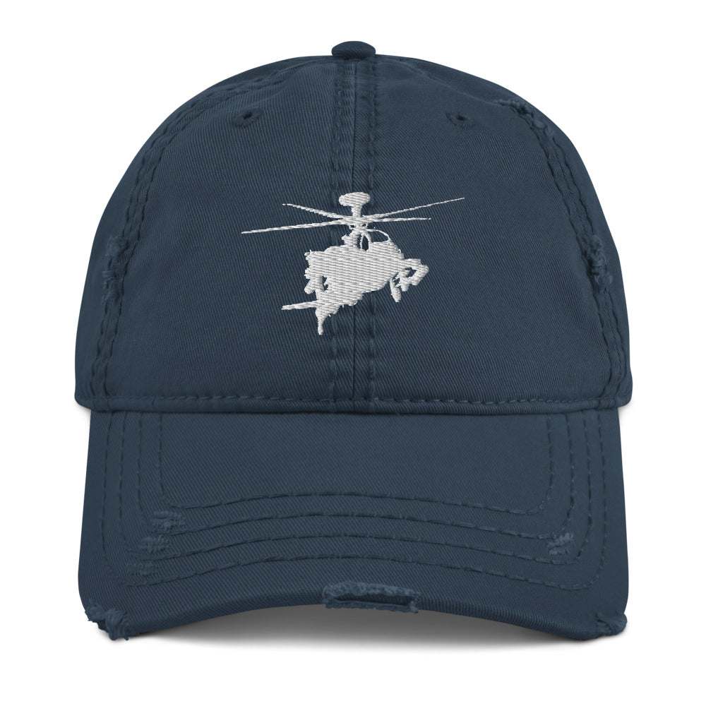 AH-64 Apache Helicopter Embroidered Distressed Hat by Ruck & Rotor