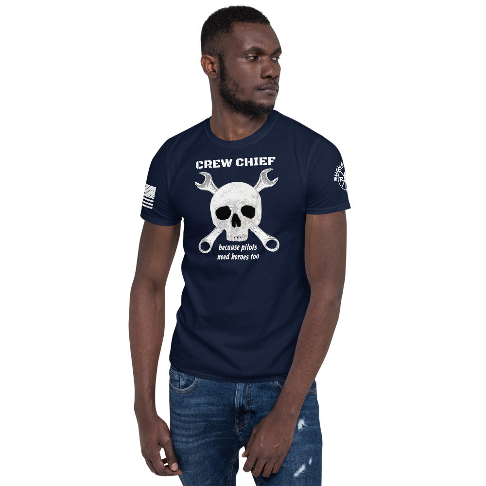 "Crew Chief" front design Short-Sleeve Unisex T-Shirt by Ruck & Rotor