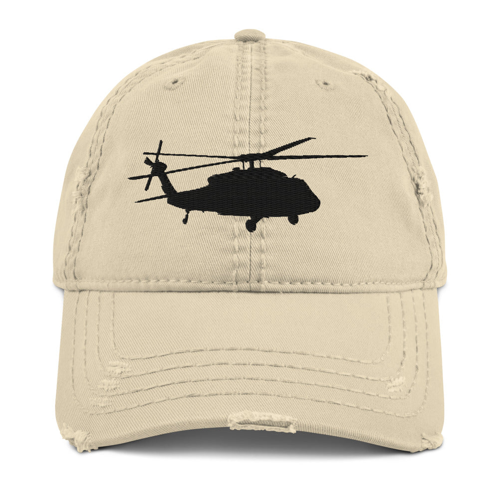UH-60 Black Hawk Helicopter Distressed Hat Tan, Gray or Blue by Ruck & Rotor