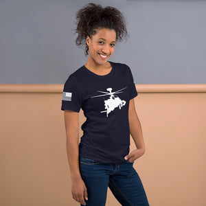 "Apache" AH-64 Helicopter Short-Sleeve Cotton T-Shirt by Ruck & Rotor