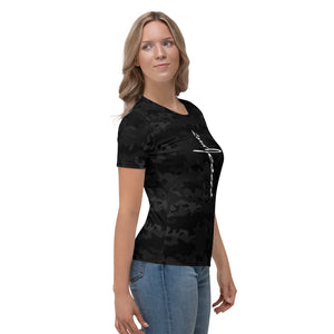 "Lord Jesus" Women's camo T-shirt by Ruck & Rotor