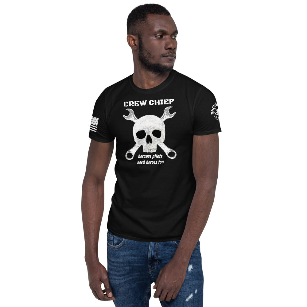 "Crew Chief" front design Short-Sleeve Unisex T-Shirt by Ruck & Rotor