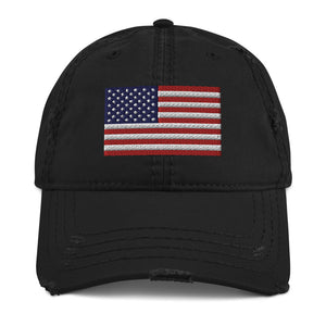 USA Flag Embroidered Distressed Dad Hat by Ruck & Rotor