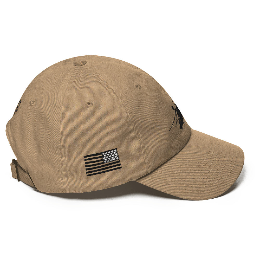 OH-58D Embroidered Dad hat w/USA Flag by Ruck & Rotor