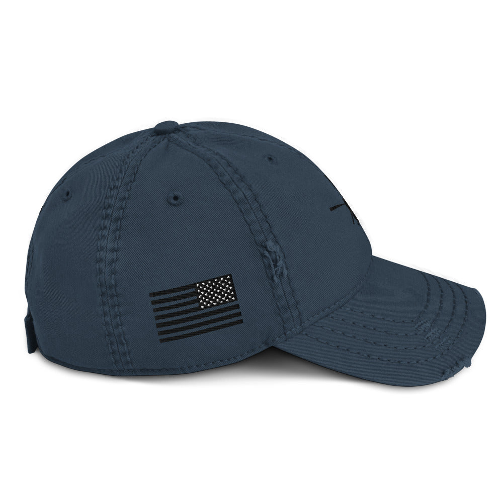 Mi-17 w/USA Flag Distressed Hat Tan, Gray or Blue by Ruck & Rotor
