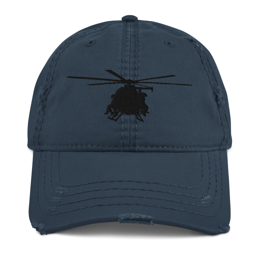 MH-6 Embroidered Distressed Hat, Khaki, Charcoal Grey or Navy by Ruck & Rotor