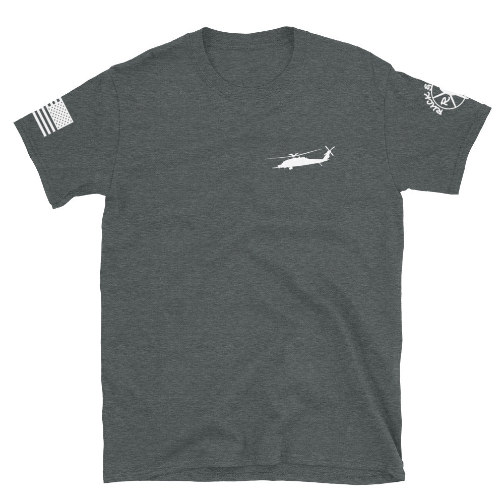 "Crew Chief" MH-60 Short-Sleeve Unisex T-Shirt by Ruck & Rotor