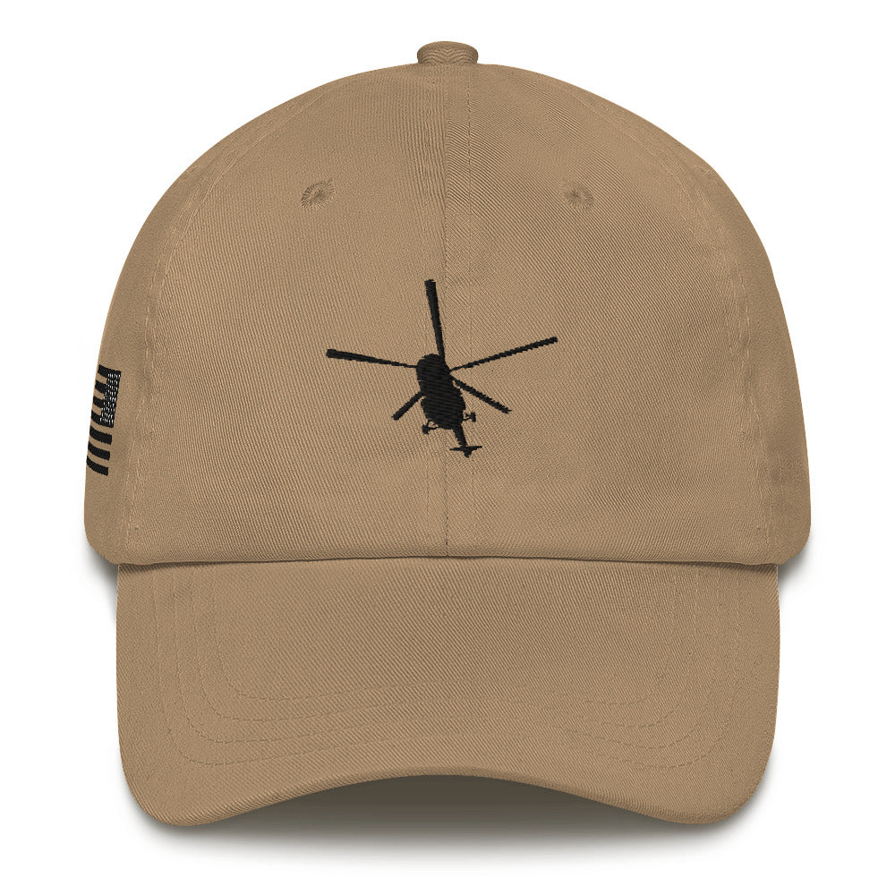 Mi-17 Helicopter Black Embroidery hat by Ruck & Rotor
