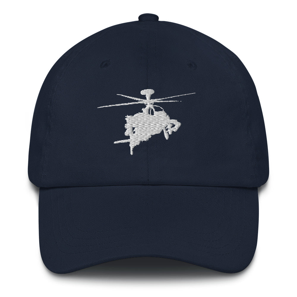 AH-64 Apache White Embroidered Helicopter hat by Ruck & Rotor