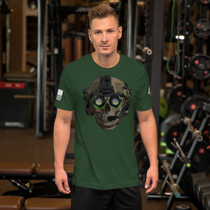 "Green Eyes" Short-Sleeve Unisex Cotton T-Shirt by Ruck & Rotor