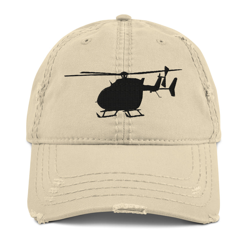 UH-72 Lakota Embroidered Helicopter, Distressed Hat Tan, Gray or Blue by Ruck & Rotor