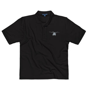 MH-6 Helicopter Embroidered Men's Premium Polo by Ruck & Rotor
