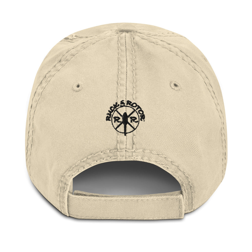 V-22 Osprey Embroidered Distressed Hat by Ruck & Rotor black embroidery