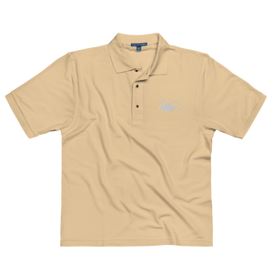 Mi-17 side view Embroidered Men's Premium Polo by Ruck & Rotor