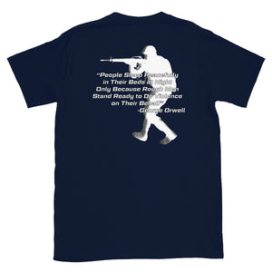 People Sleep Peacefully-SOLDIER Short-Sleeve Unisex T-Shirt by Ruck & Rotor