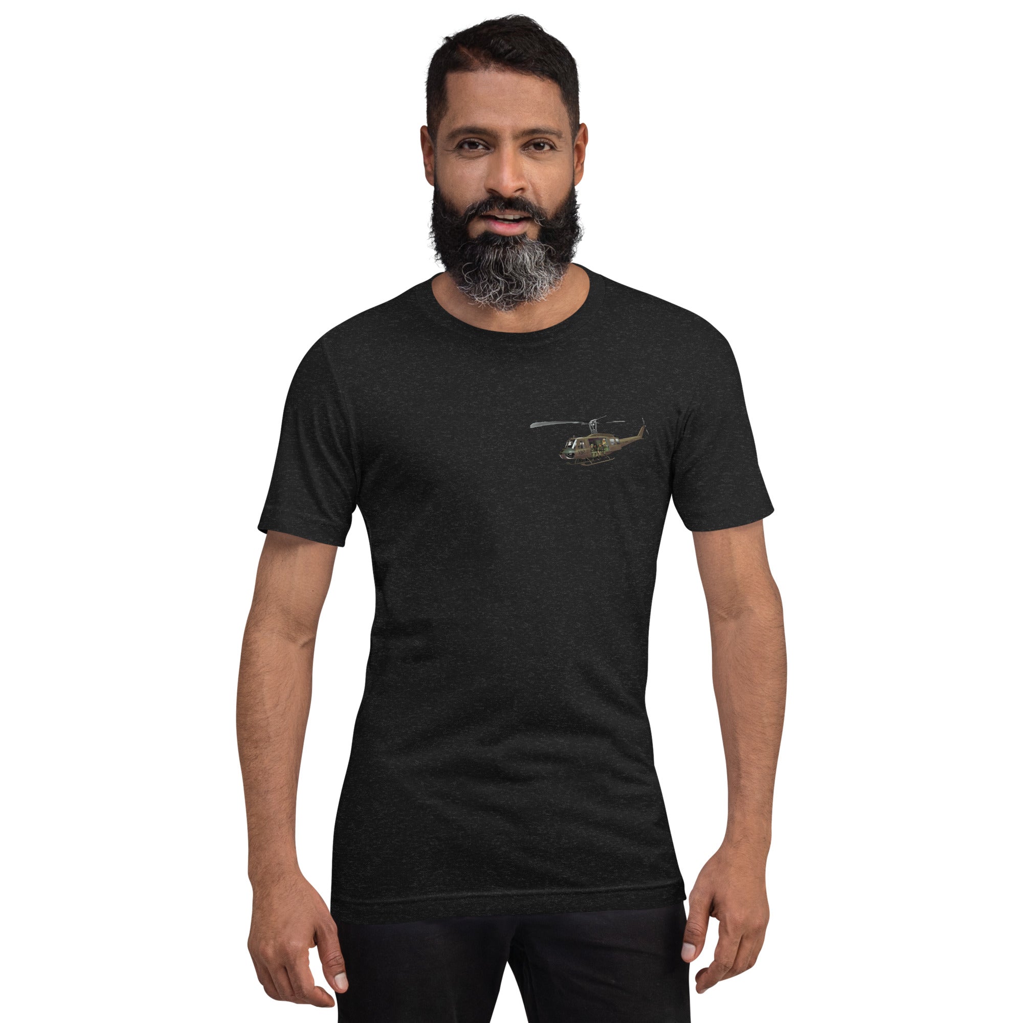 UH-1 HUEY Front Print Unisex Bella+Canvas t-shirt by Ruck & Rotor